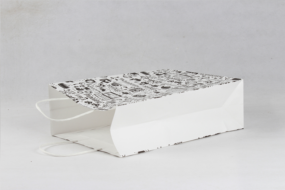 時(shí)尚黑色購物牛皮紙袋